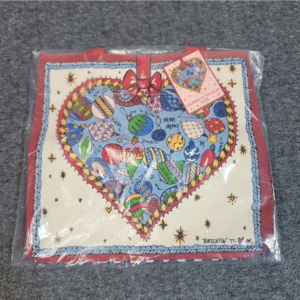Brighton Limited Edition Celebrate Holiday Canvas Tote Bag  - 14" x 16" Rare